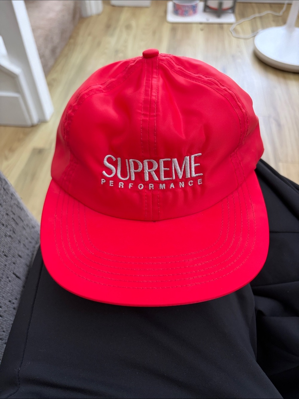 Supreme Red Performance Cap with White Embroidered Logo